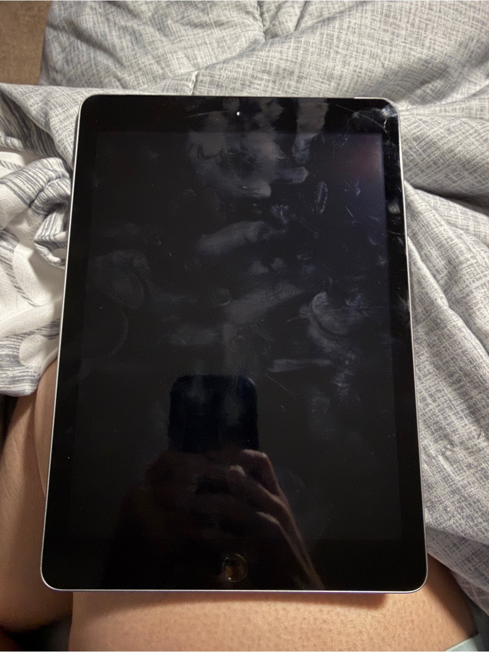 Apple Black Tablet with Home Button